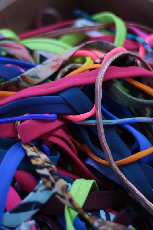 Detale tkanin i pasków